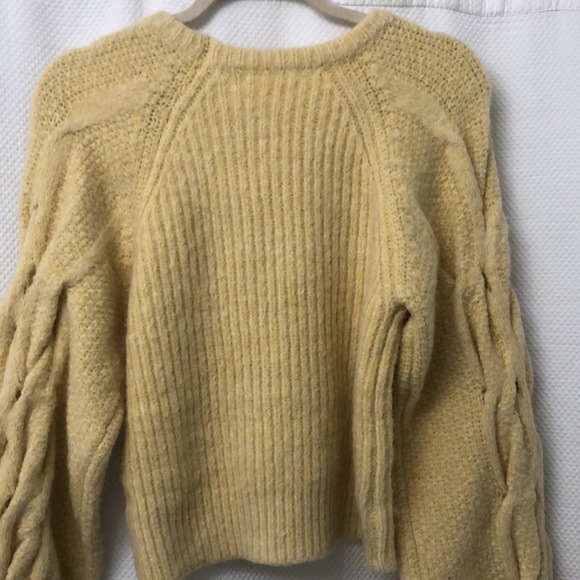 ASTR The Label Lizette Cable Knit Yellow Sweater - Picture 9 of 13